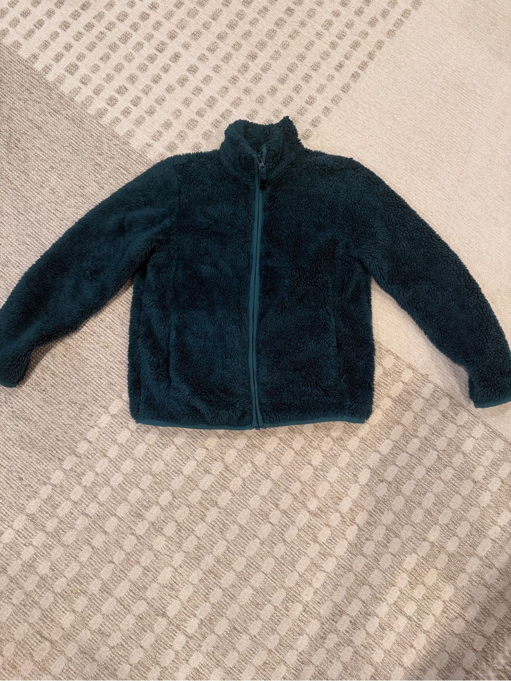 Primary Fleece Zip up Jacket, size 7-8, green